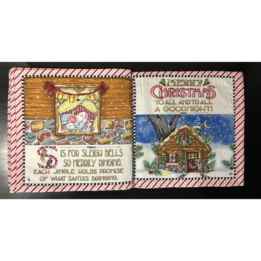 Mary Engelbreit Soft Fabric Quilted Baby Children’s Christmas Book Mouse Woods - Picture 8 of 9